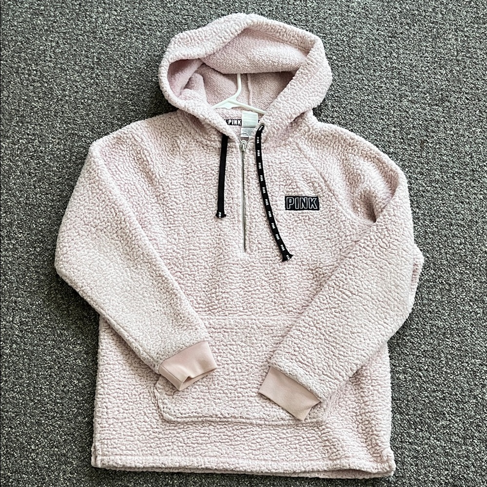 PINK sherpa pull over PRELOVED